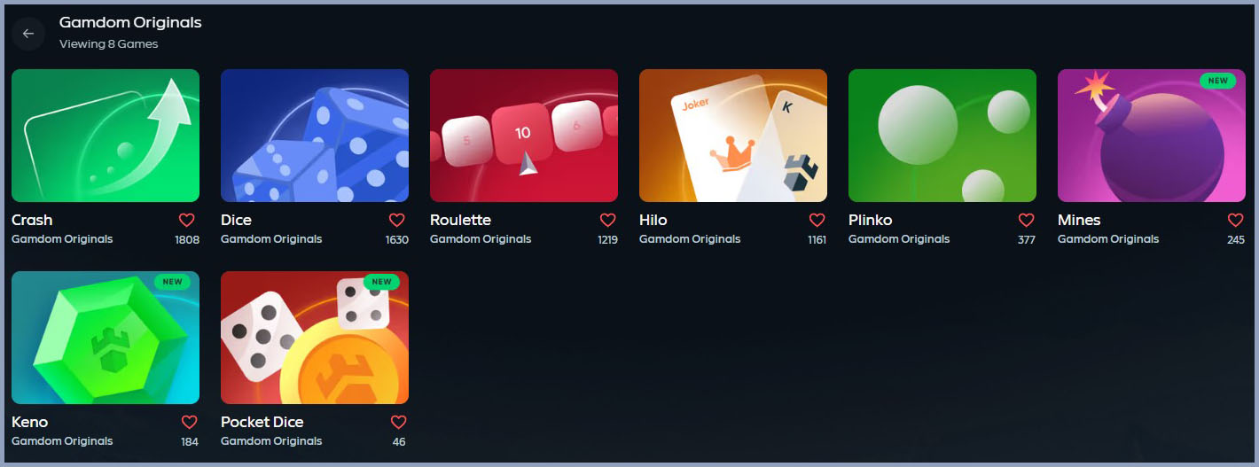 Jeux de casino en ligne originaux sur Gamdom – une expérience de jeu unique